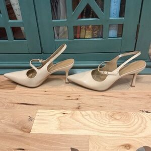 Jo Mercer Cream Slingback Heels